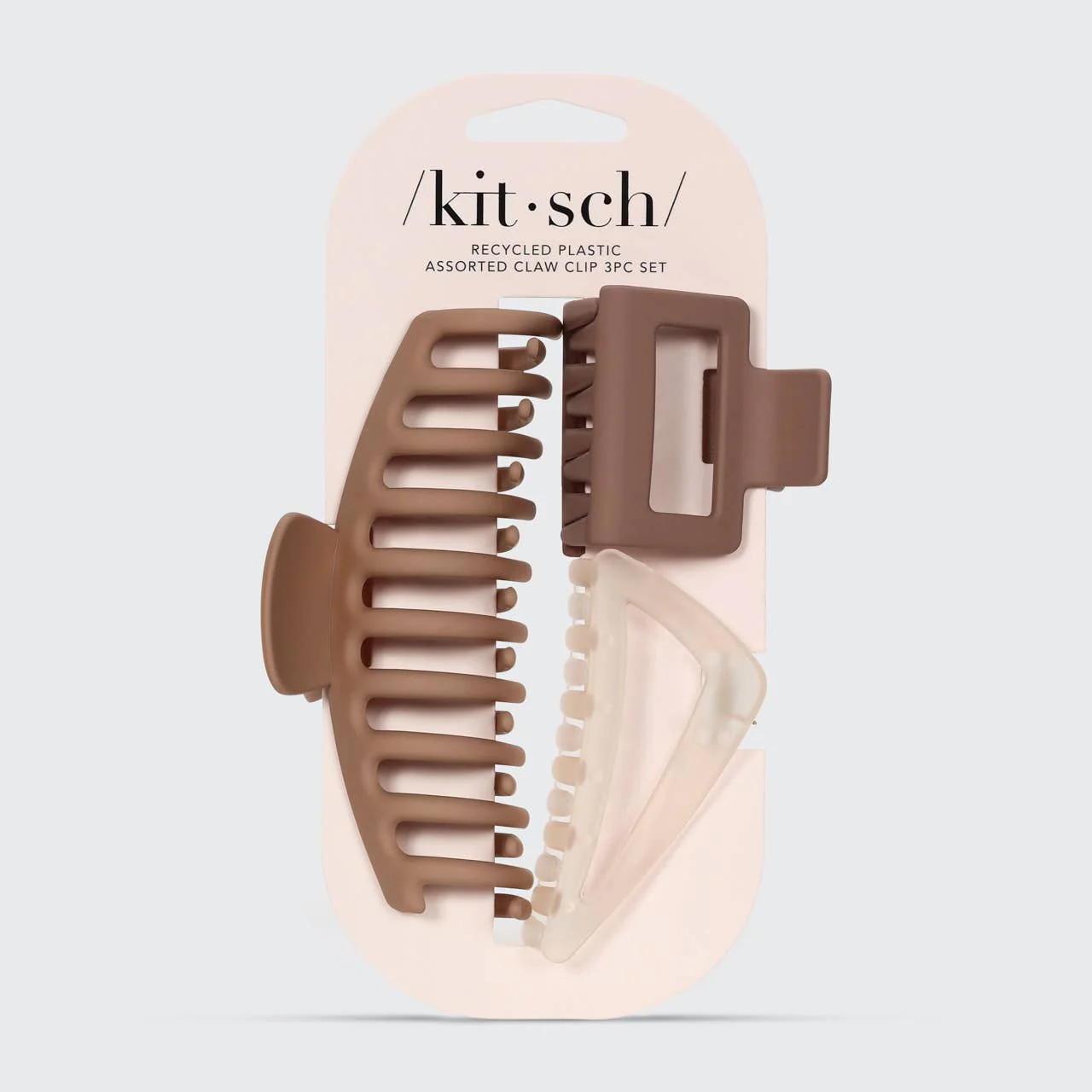 Recycled Trio Claw Clip Set - Nudes - Image 3