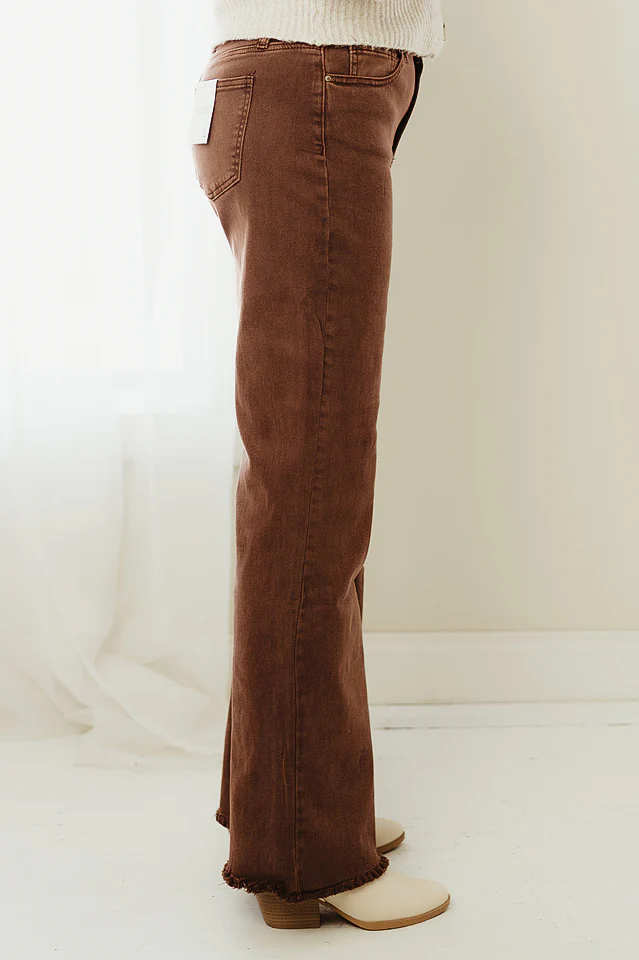Regular Acid Washed Frayed Pants {more colors available} - Image 10