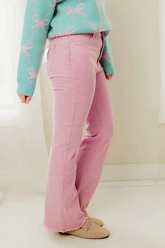Regular Acid Washed Frayed Pants {more colors available} - Image 20