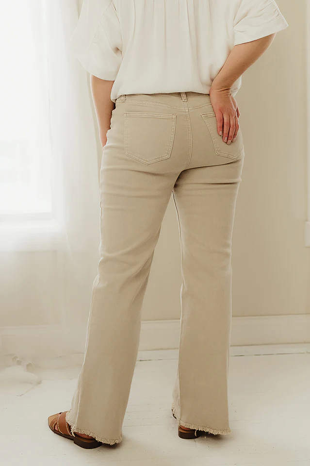 Regular Acid Washed Frayed Pants {more colors available} - Image 24