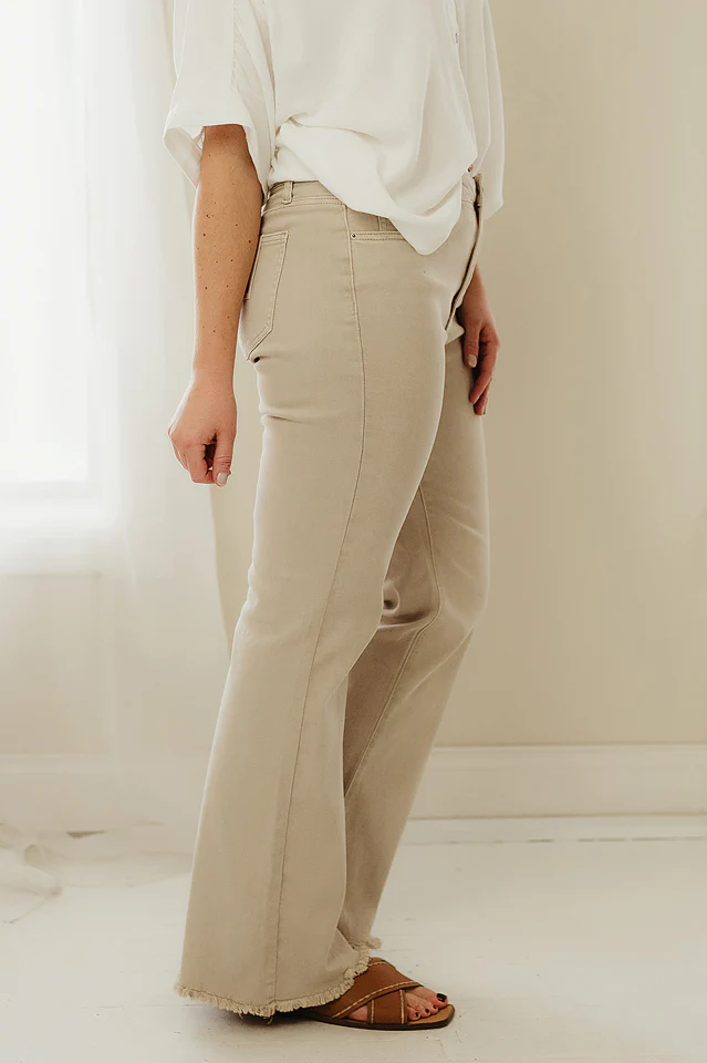 Regular Acid Washed Frayed Pants {more colors available} - Image 25
