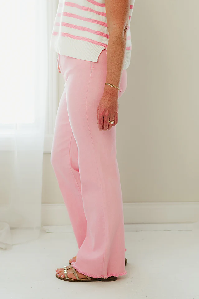 Regular Acid Washed Frayed Pants {more colors available} - Image 29