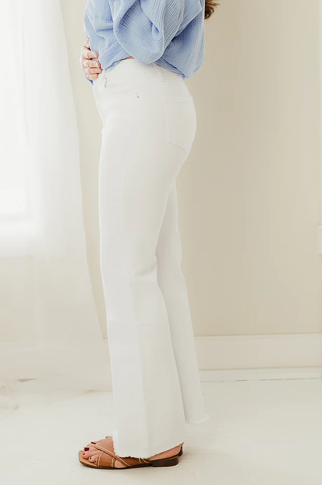 Regular Acid Washed Frayed Pants {more colors available} - Image 3