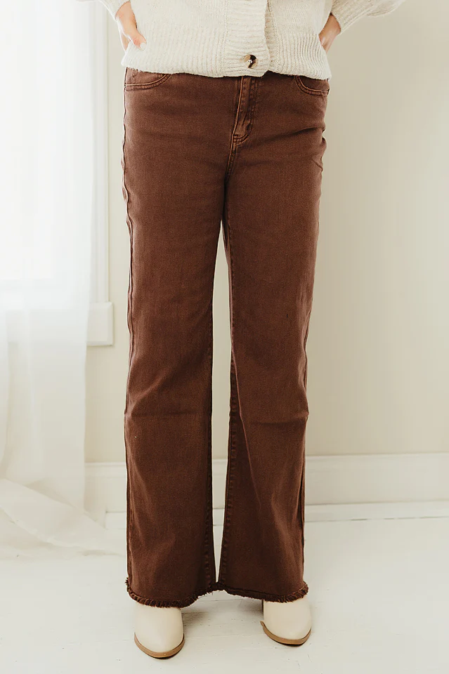 Regular Acid Washed Frayed Pants {more colors available} - Image 8