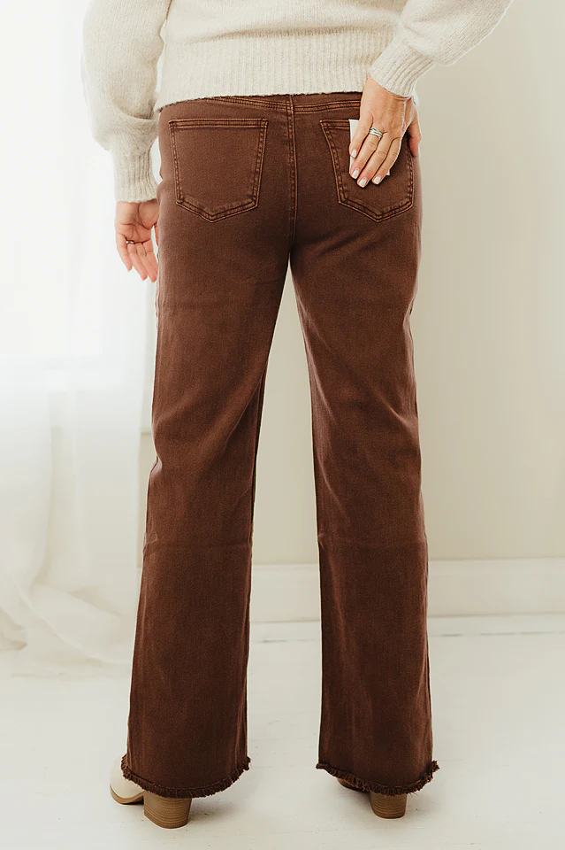 Regular Acid Washed Frayed Pants {more colors available} - Image 9