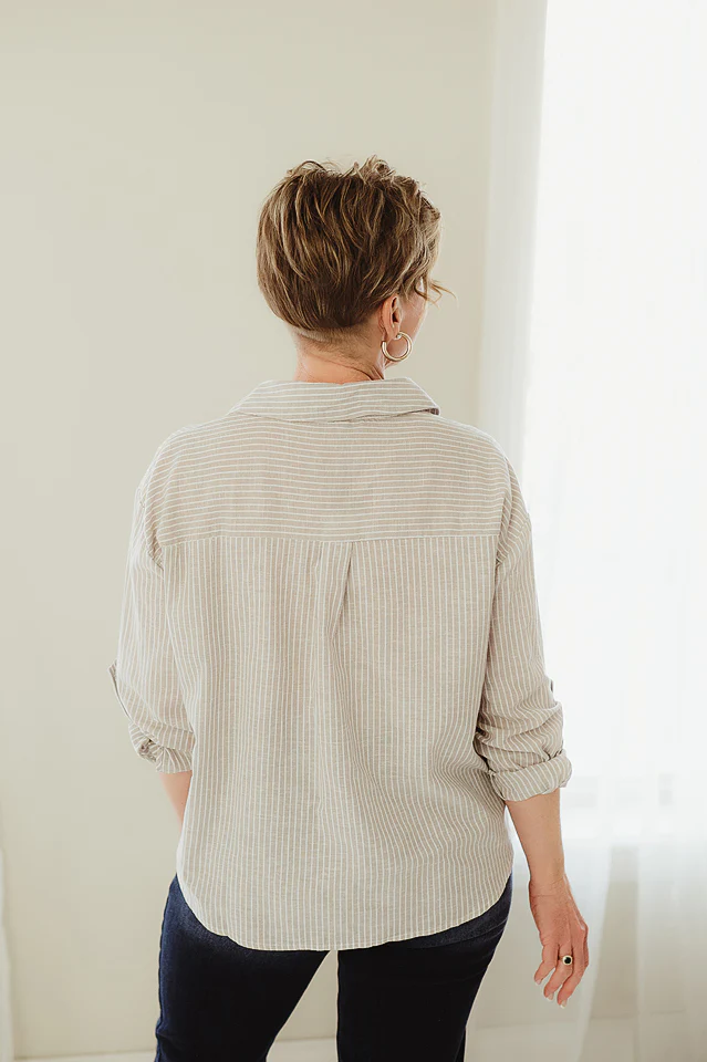 Mushroom Riviera Striped Shirt - Image 3