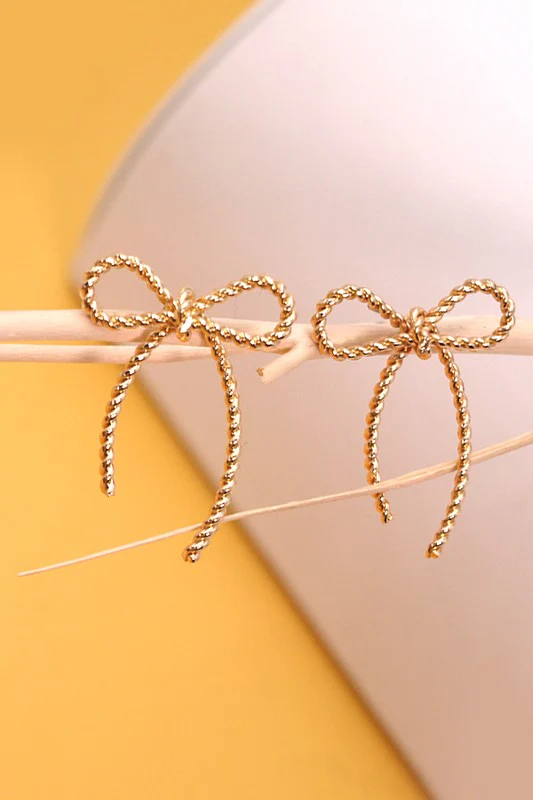 Rope Bow Earrings - Image 2