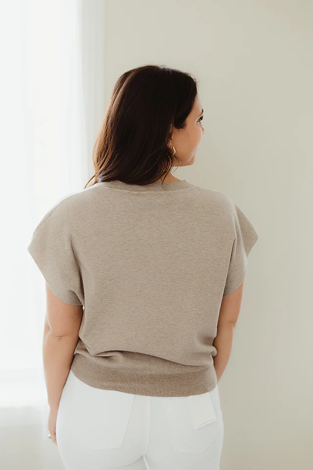 Heather Mocha Round Dolman Top - Image 4