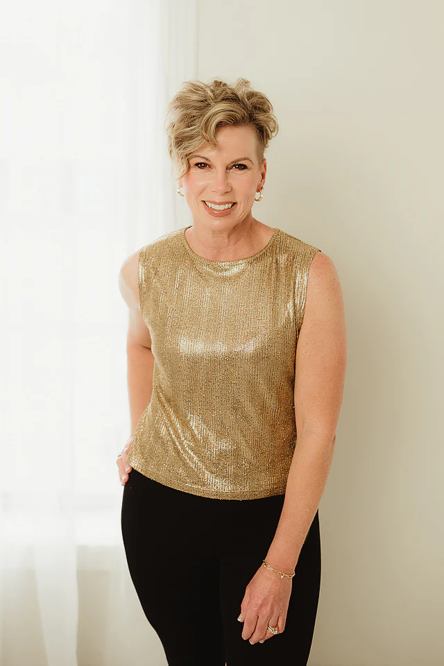 Metallic Sleeveless Top - Image 2