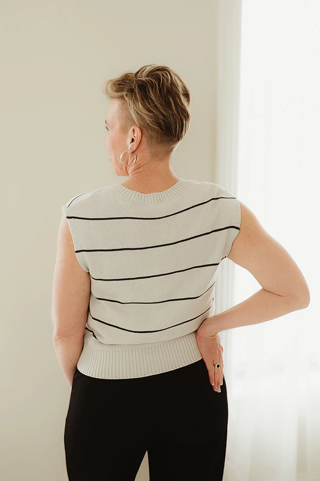Vivian Stripe Sweater Shell - Image 3