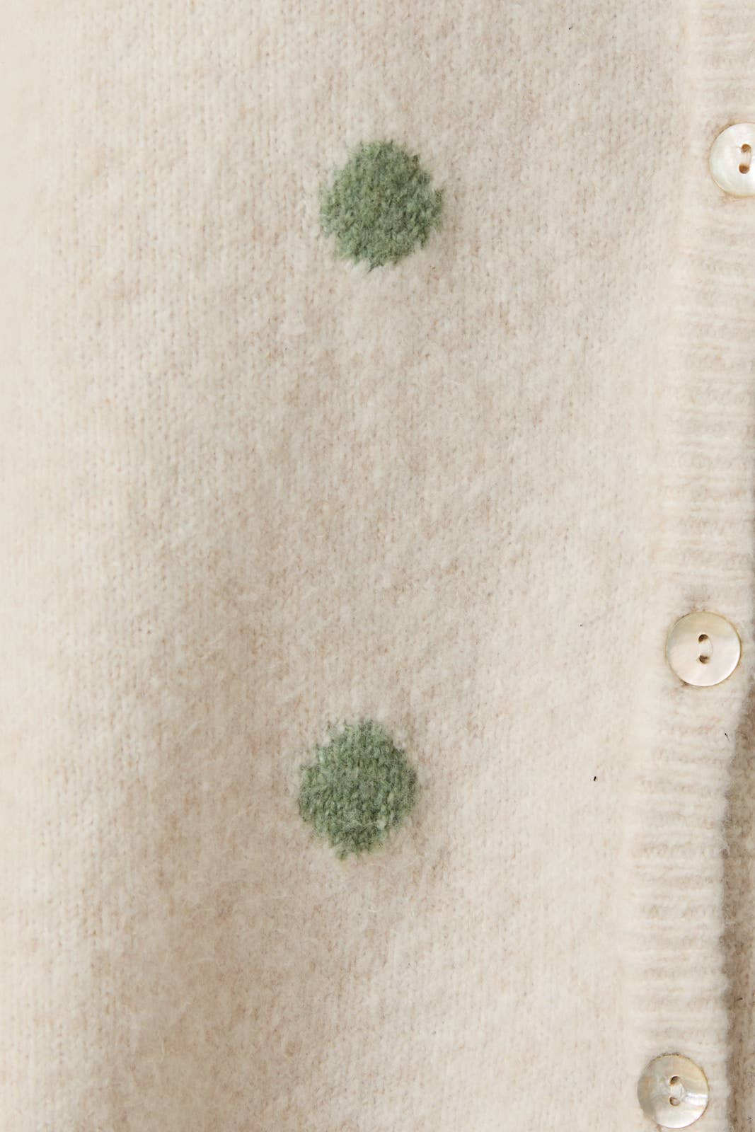Ivory & Sage Polka Dot Cardigan - Image 5