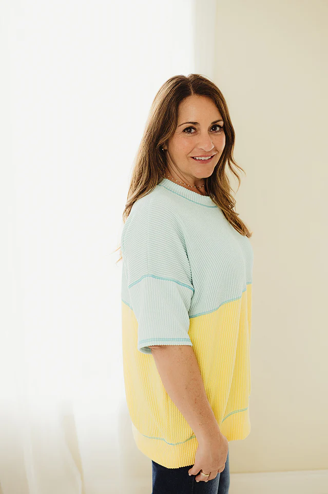 Yellow Dreamwave Rib Pullover - Image 3