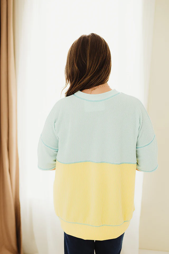 Yellow Dreamwave Rib Pullover - Image 4