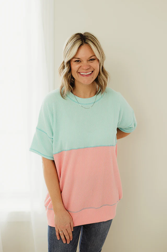 Salmon Dreamwave Rib Pullover
