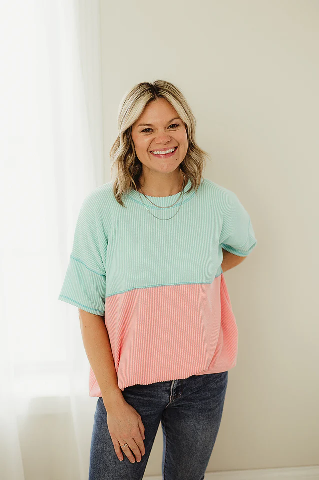 Salmon Dreamwave Rib Pullover - Image 3
