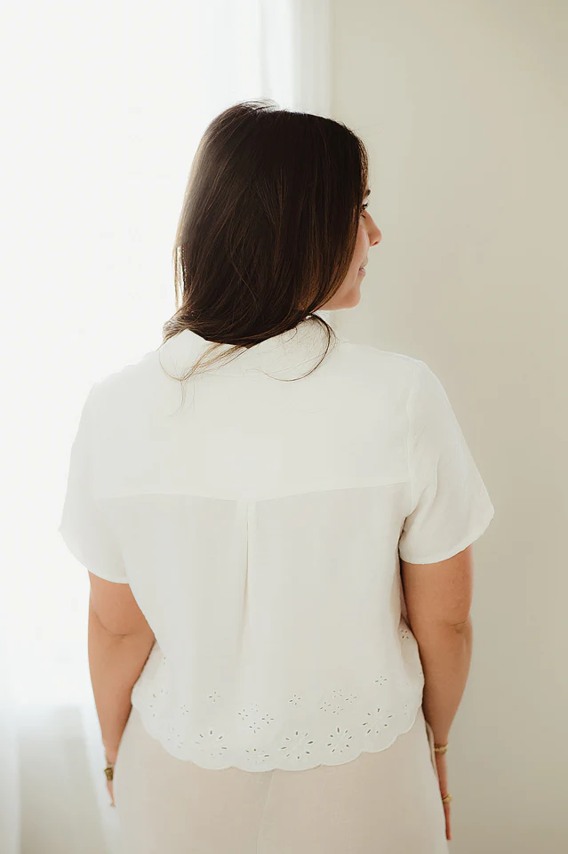 Ivory Everyday Eyelet Blouse - Image 2