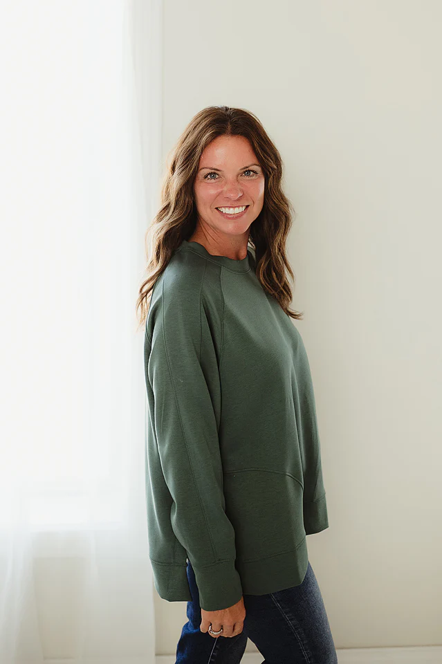 Side Slit Scuba Pullover {more colors available} - Image 14