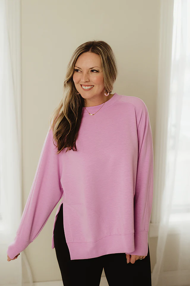 Side Slit Scuba Pullover {more colors available} - Image 4