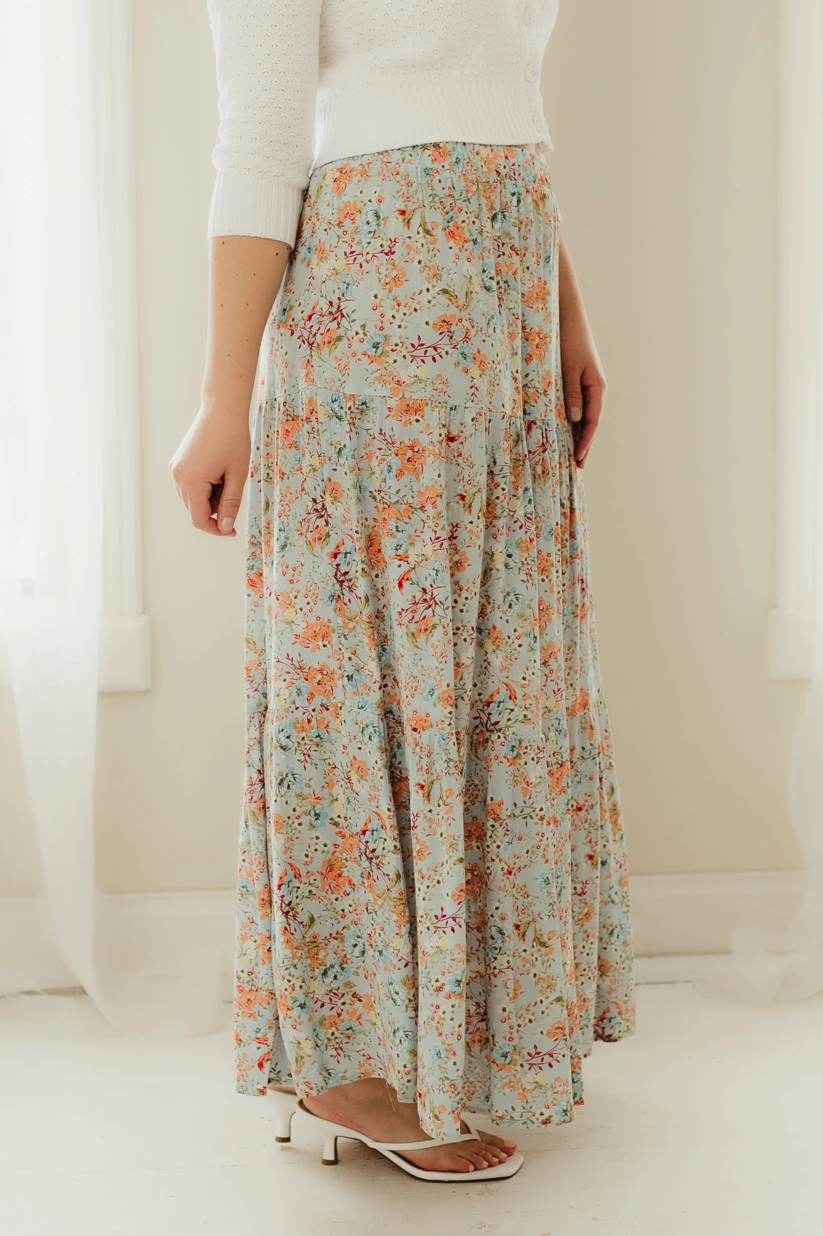 Sky Blue Blossom Skirt - Image 2