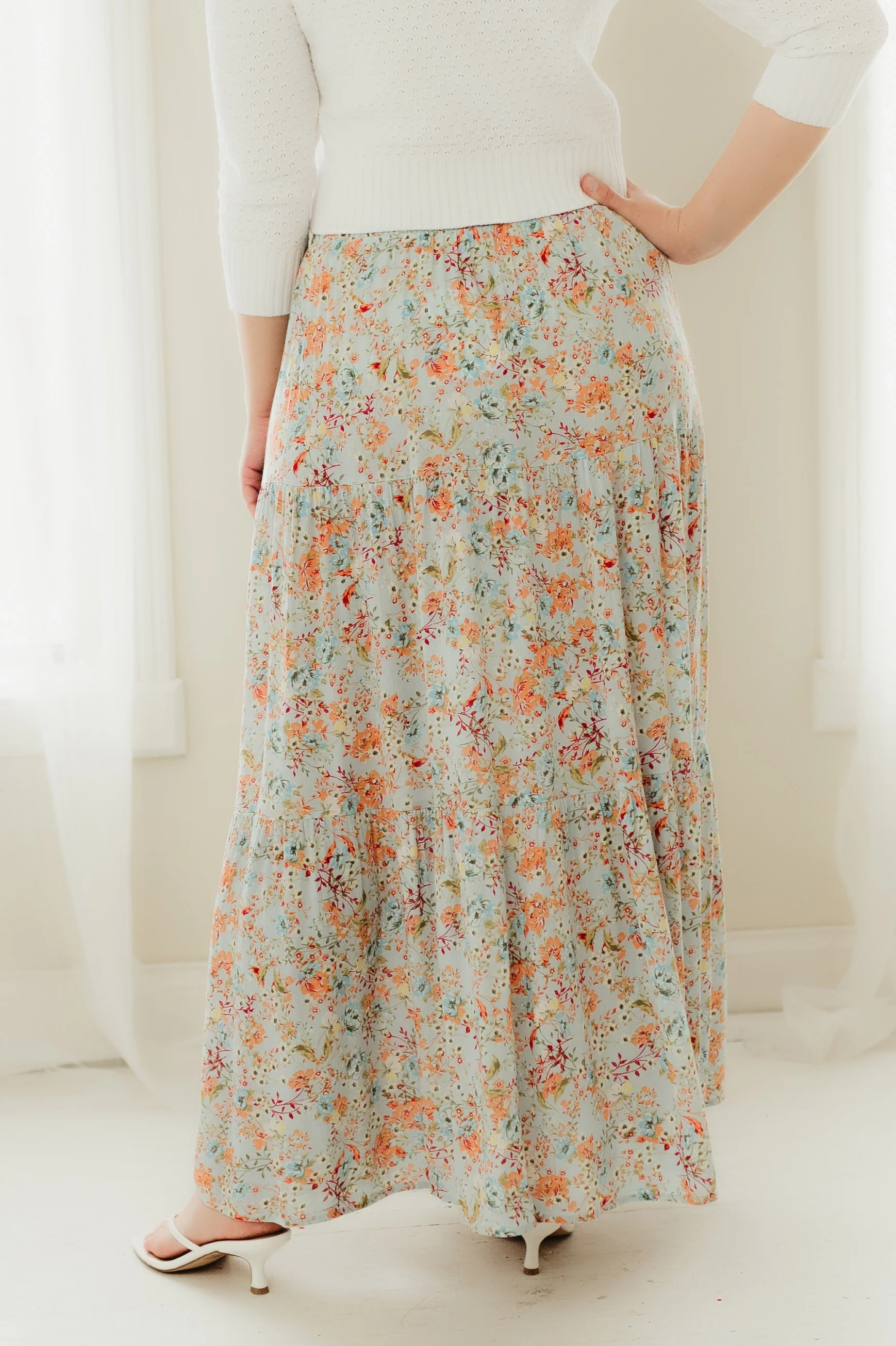 Sky Blue Blossom Skirt - Image 4