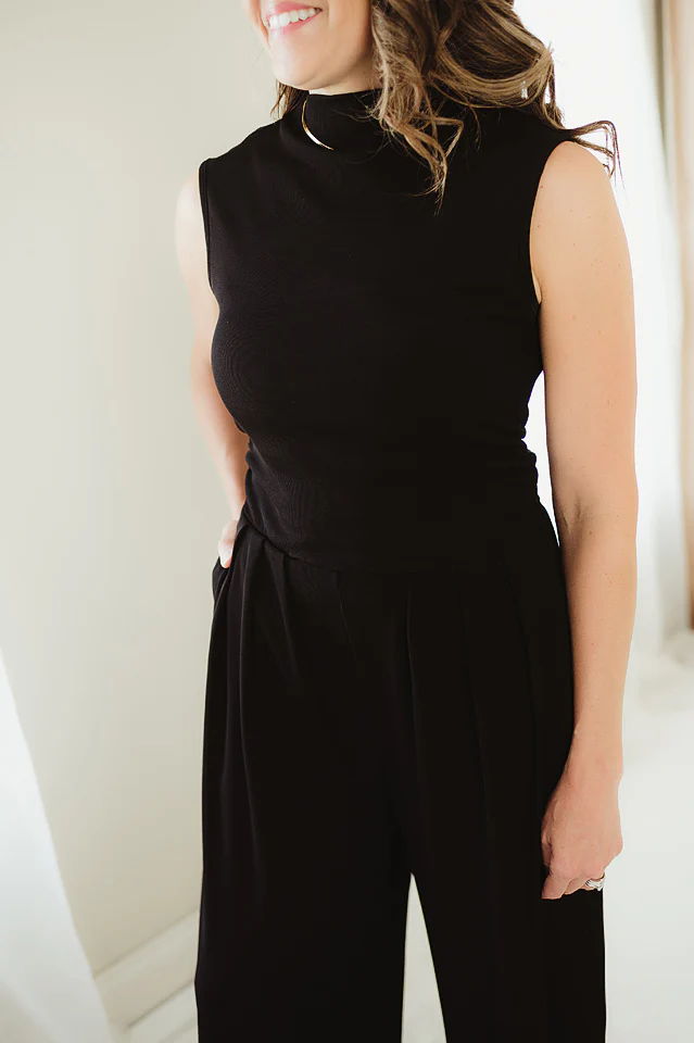Black Sleek Silhouette Jumpsuit - Image 3
