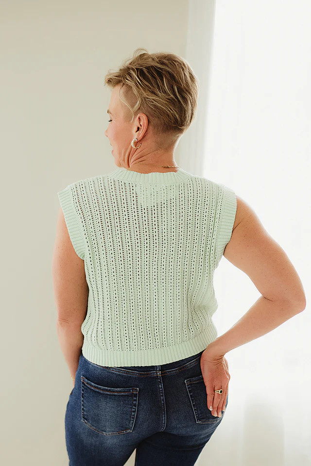 Sage Tailored Knit Tank - Image 4