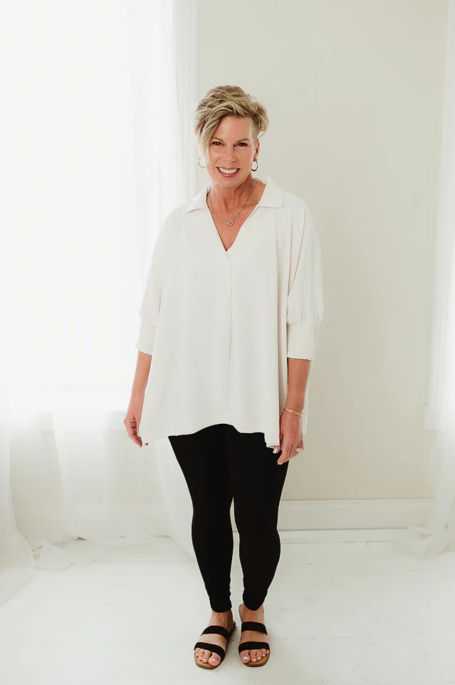 Sand Beige Soft Bloom Blouse - Image 2