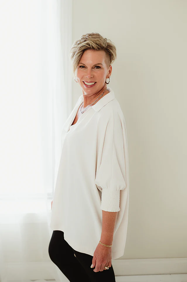 Sand Beige Soft Bloom Blouse - Image 3