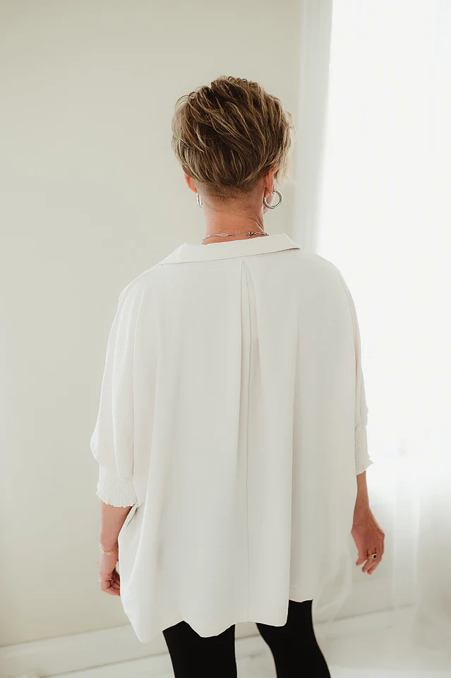 Sand Beige Soft Bloom Blouse - Image 4