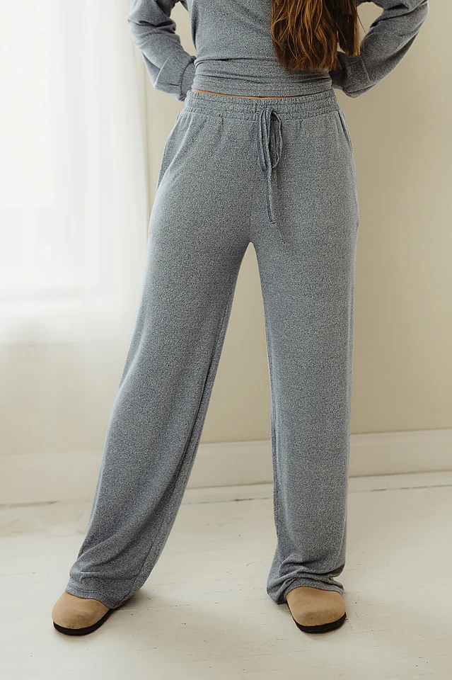 Dusty Blue Soft Melange Lounge Set - Image 6