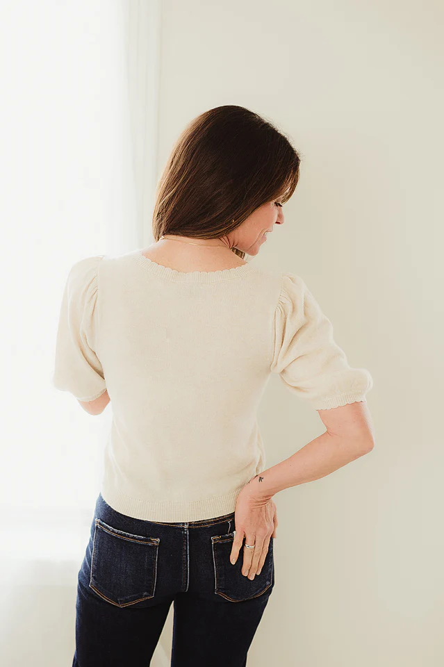 Softspire Puff Sleeve Cardigan - Image 2