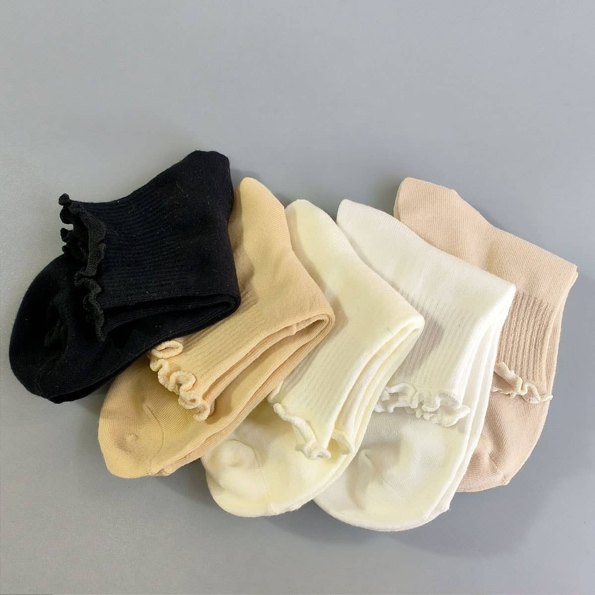 Solid Ruffle Socks - Image 11