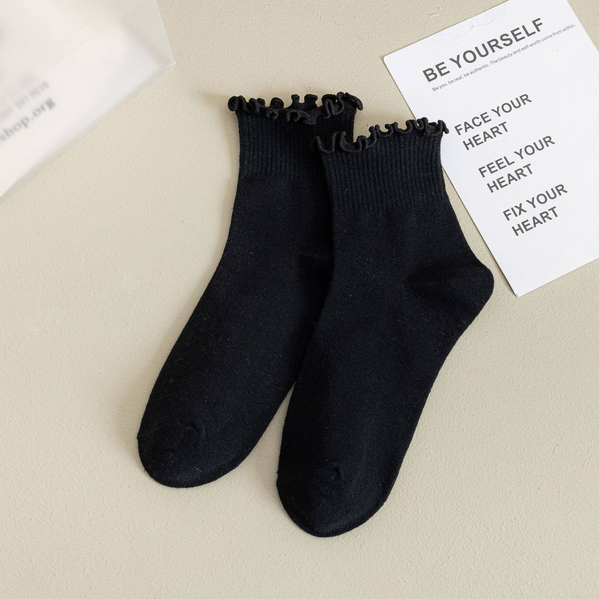Solid Ruffle Socks - Image 15