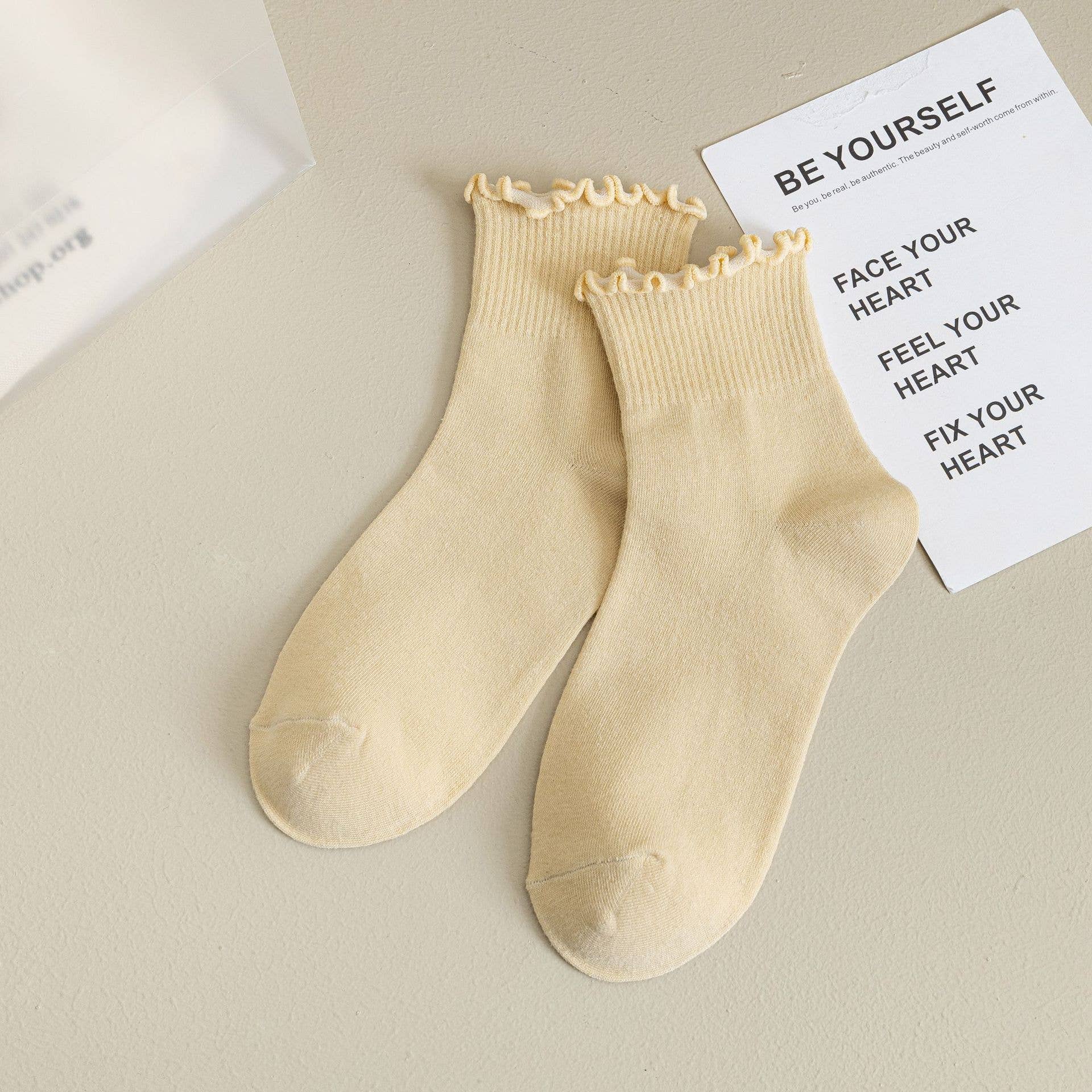 Solid Ruffle Socks - Image 16