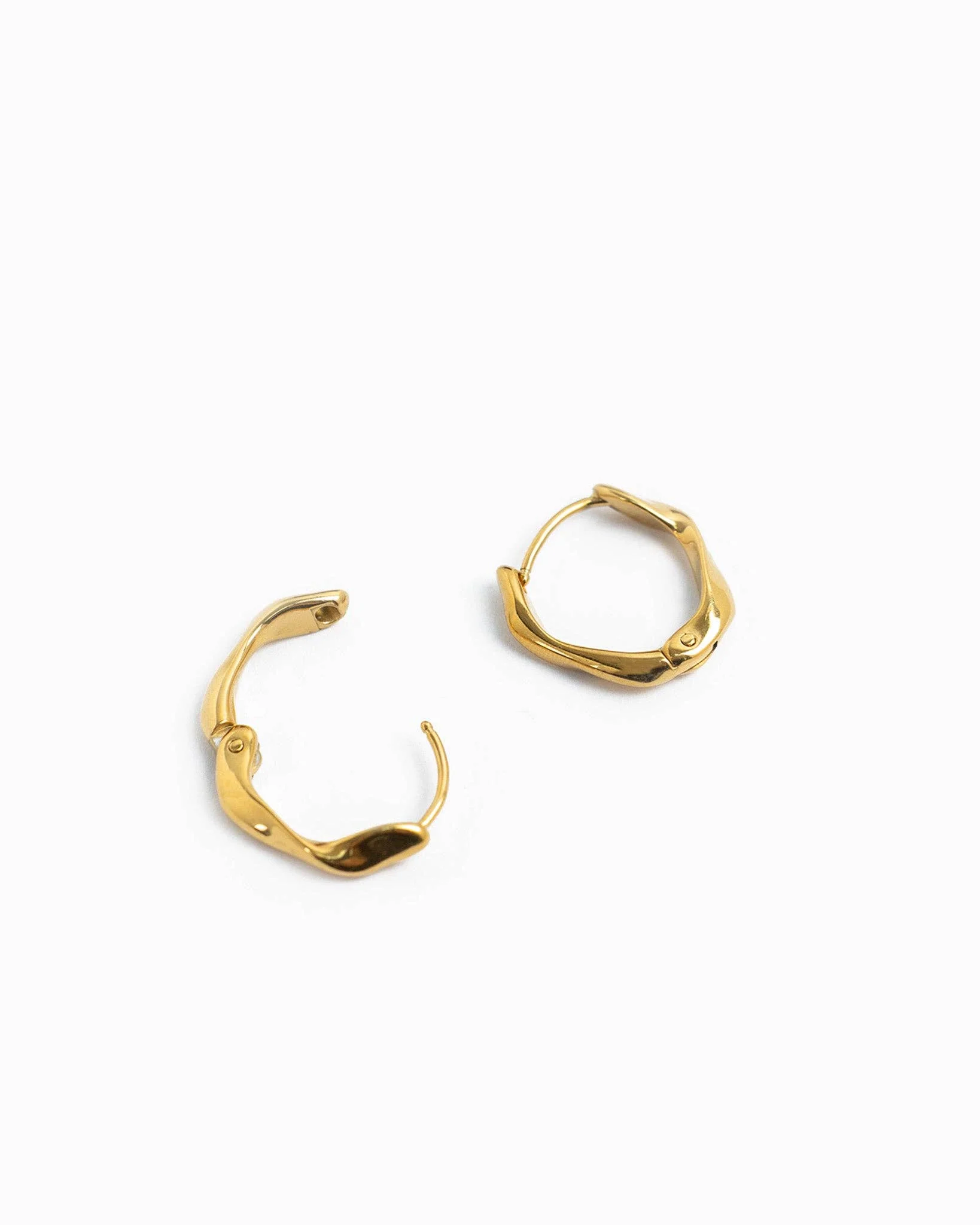 Stainless Organic Shaped Hoops - Image 3
