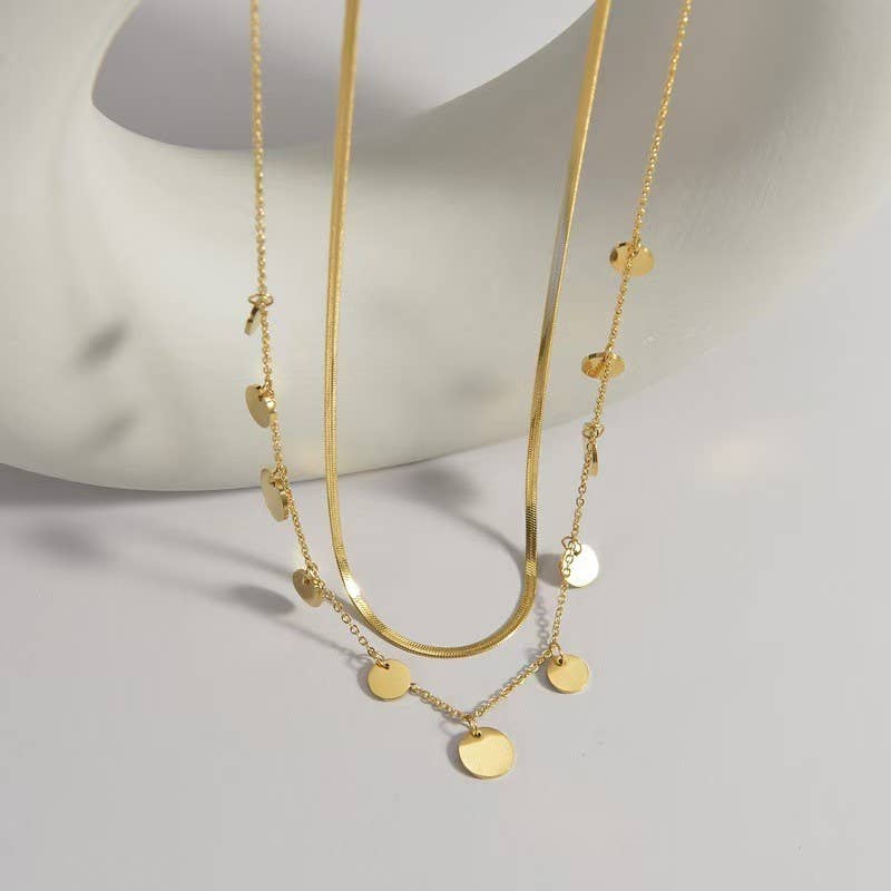 Disc Layer Necklace - Image 3
