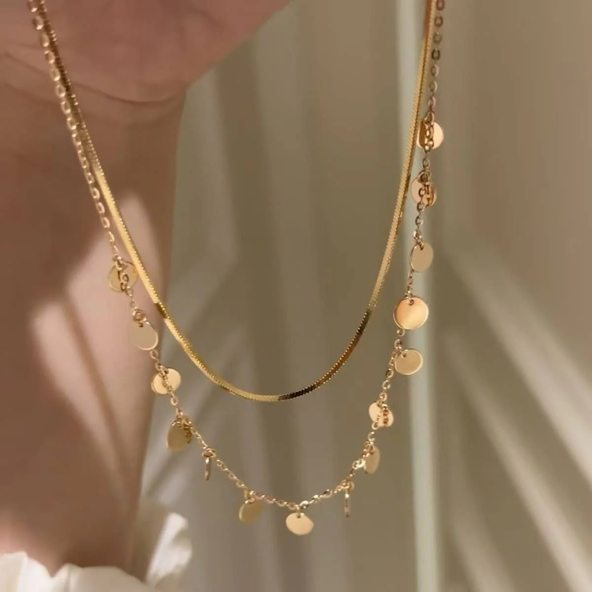Disc Layer Necklace - Image 4