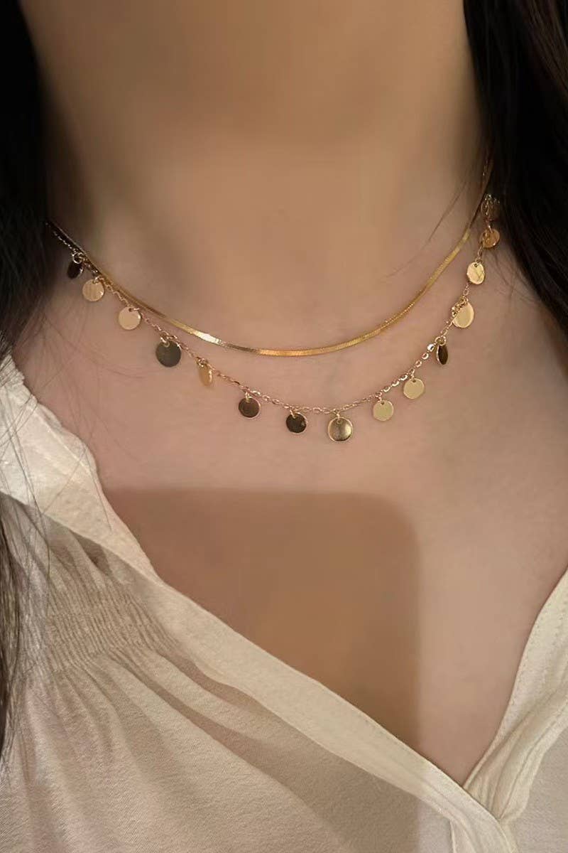 Disc Layer Necklace - Image 5