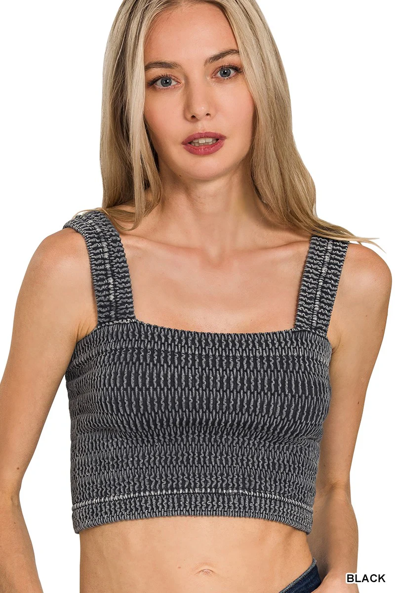 Stone Washed Seamless Bra