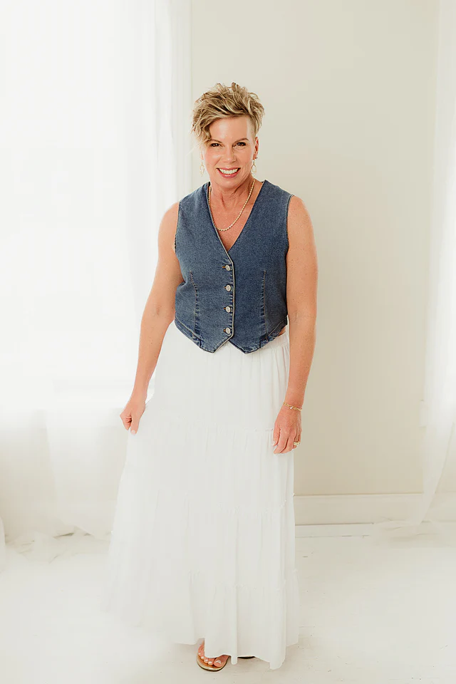 Stretch Denim Vest - Image 2