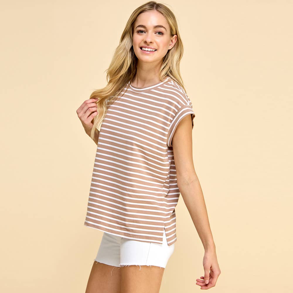 Taupe & Beige Shoreline Chic Top - Image 2