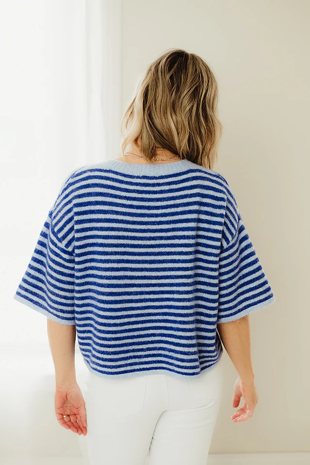 Blue Lou Button Front Crop - Image 4