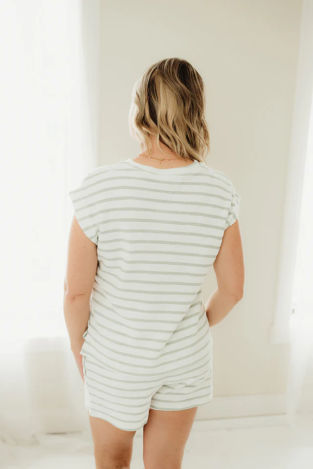 Sage Easy Street Stripe Tee - Image 3