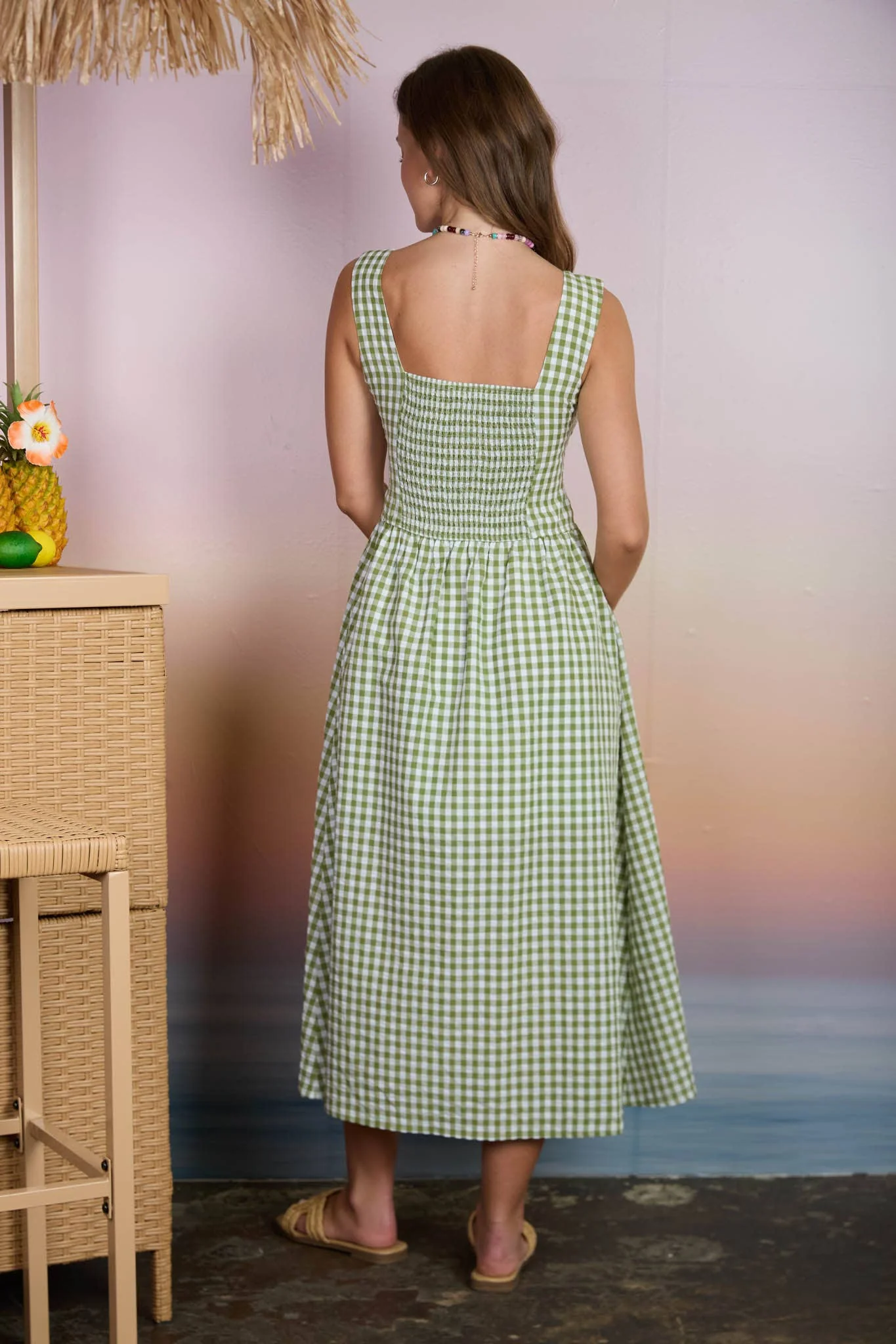 Summer Plaid Midi Dress - Image 2