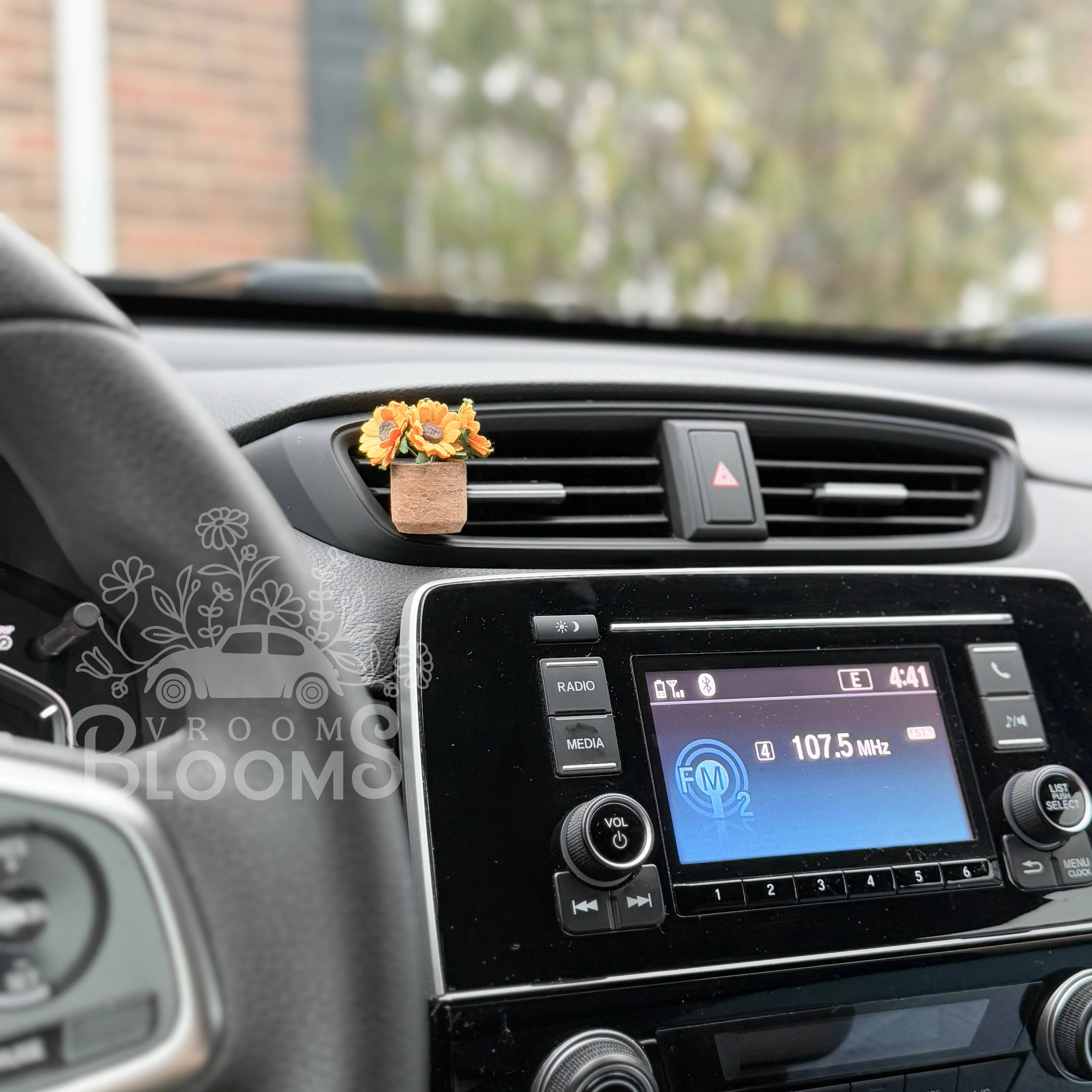 Sunflower Car Vent Clip Air Freshener (Reusable) - Image 4