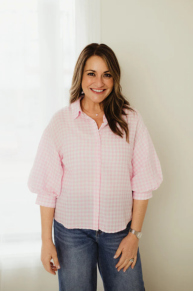 Sweet Gingham Charm {also available in blue} - Image 3