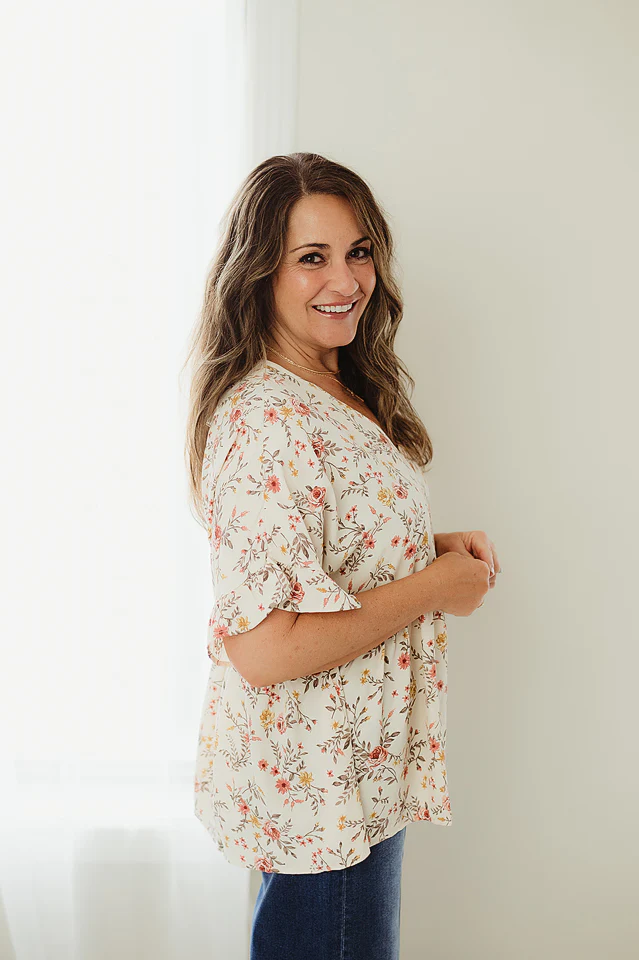 Blossom Keyhole Blouse - Image 3