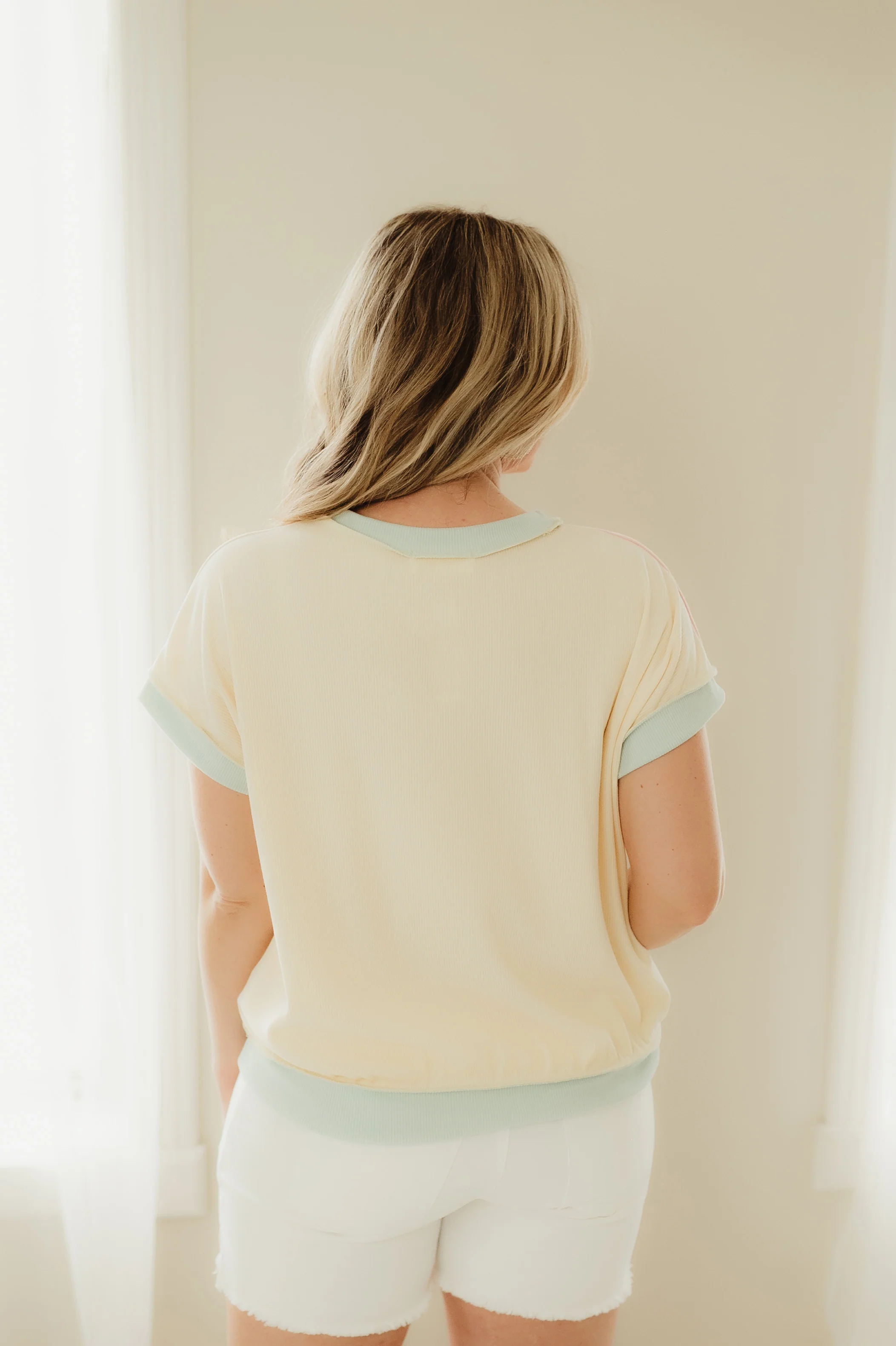Cozy Clouds Colorblock Top - Image 4