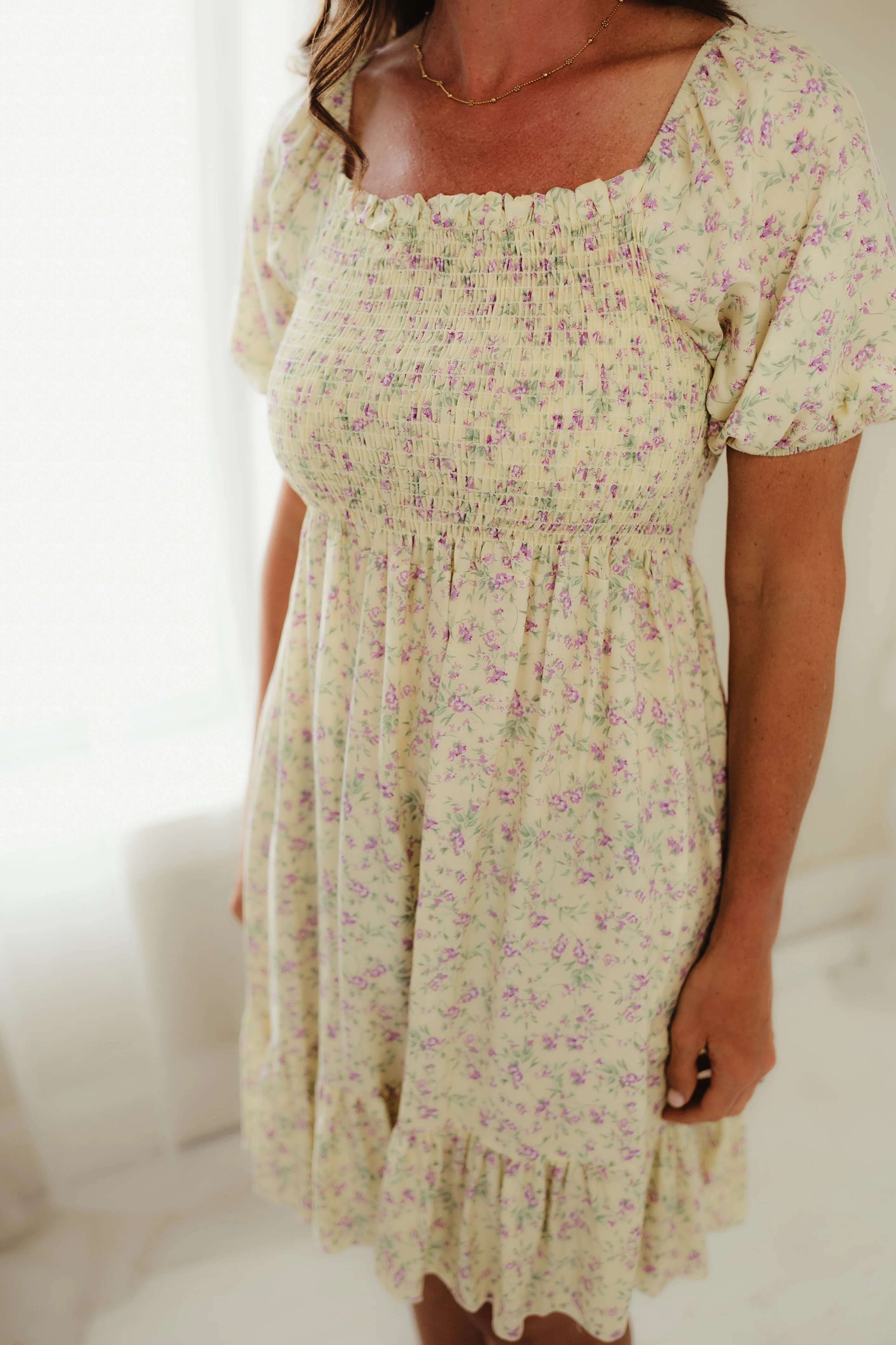 Yellow Floral Daydream Dress - Image 5