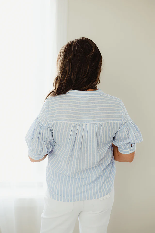 Light Blue Linden Pullover Shirt - Image 4